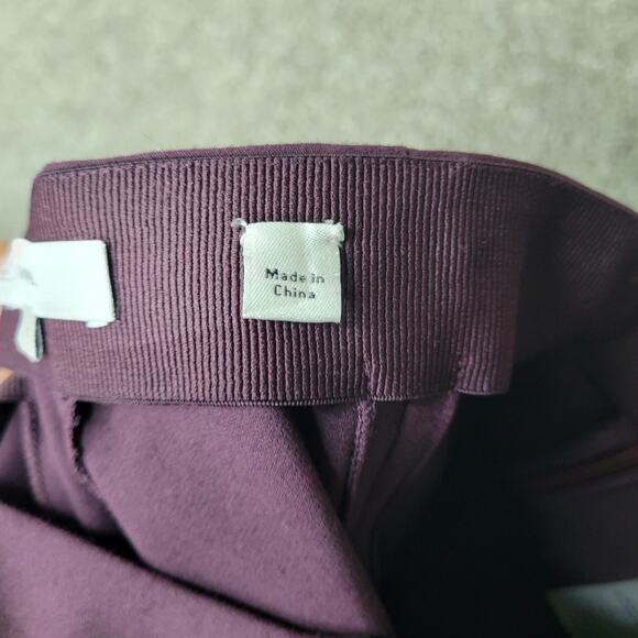 Vince Purple Stitch Front Midrise Ponte Stretch Pants Womens Size Small - Picture 5 of 10